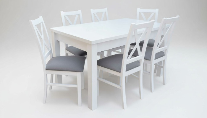Muebles de comedor modernos mesa de comedor lujosa + 6x sillas mesa nueva