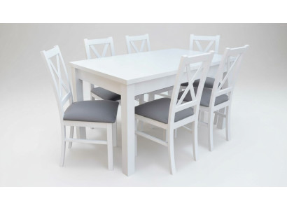 Muebles de comedor modernos mesa de comedor lujosa + 6x sillas mesa nueva