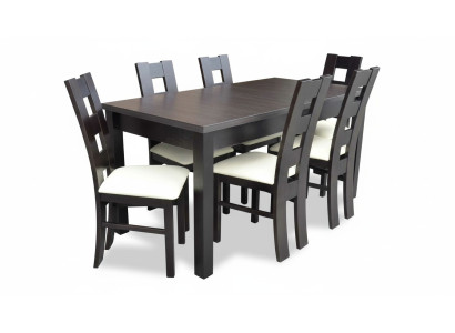 Mesa de comedor clásica de madera conjunto de comedor de 6 sillas Set de 7 piezas.