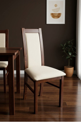 Silla 1 asiento comedor de madera Sillón diseño Lujo Sillas clásicas con respaldo.