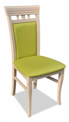 Silla de comedor de 1 asiento de madera de lujo, diseño de muebles clásicos con respaldo.
