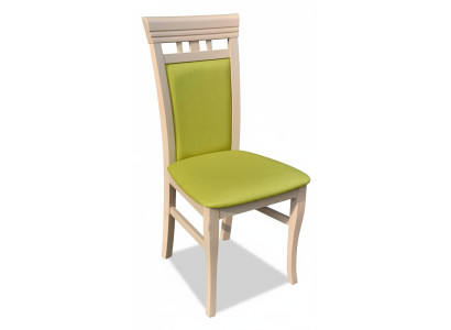 Silla de comedor de 1 asiento de madera de lujo, diseño de muebles clásicos con respaldo.