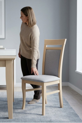 Silla de comedor sin apoyabrazos Clásico Nuevo Diseñador Asiento acolchado