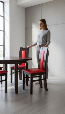 Silla clásica de madera silla de comedor silla de lujo de madera nueva muebles de lujo