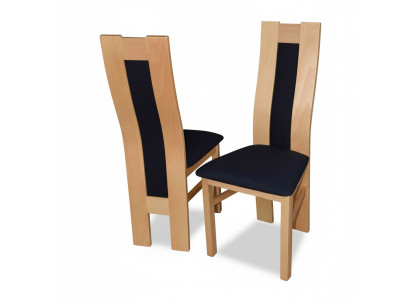 Silla clásica diseñada en marrón, silla de madera para comedor, muebles de lujo.