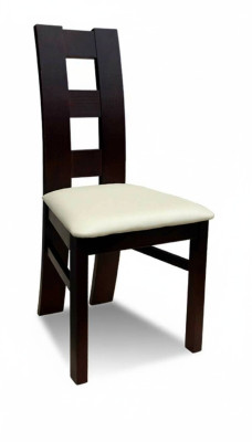 Silla de madera de diseñador, silla de comedor, muebles de lujo de madera, silla clásica.