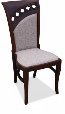 Silla de comedor de madera de lujo con asiento suave, muebles de sala de estar, silla tapizada.