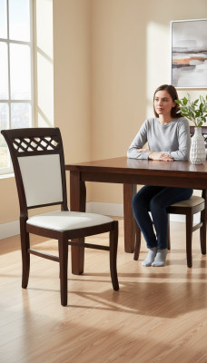 Silla Sala de estar Comedor Silla tapizada sin reposabrazos Sillón de lujo Nuevo
