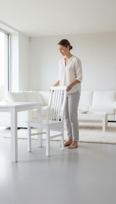 Sillas clásicas de diseñador silla de comedor de lujo blanco silla de madera