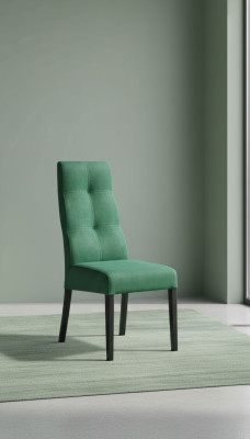 Silla de madera silla tapizada comedor diseño de lujo silla con respaldo madera auténtica nueva
