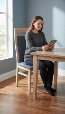 Diseño de silla de sala de estar, sillas de comedor de madera, asiento acolchado sin reposabrazos, nuevas.