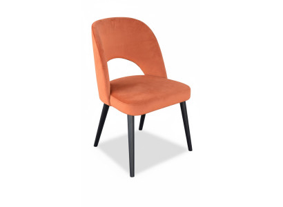 Silla de comedor tapizada de diseño de lujo con respaldo de madera para comedor, nueva.