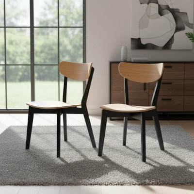 Silla marrón de lujo para comedor de madera moderna, diseño de muebles elegante y nuevo.