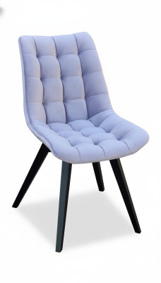 Sillas de comedor tapizadas en tela de diseño moderno de lujo en gris.