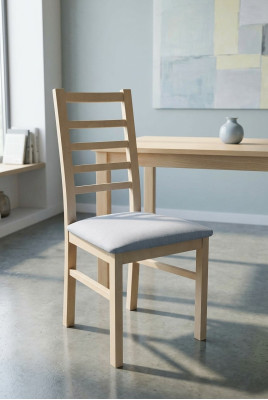 Silla de comedor de lujo moderna, sillón de salón de madera marrón nuevo.