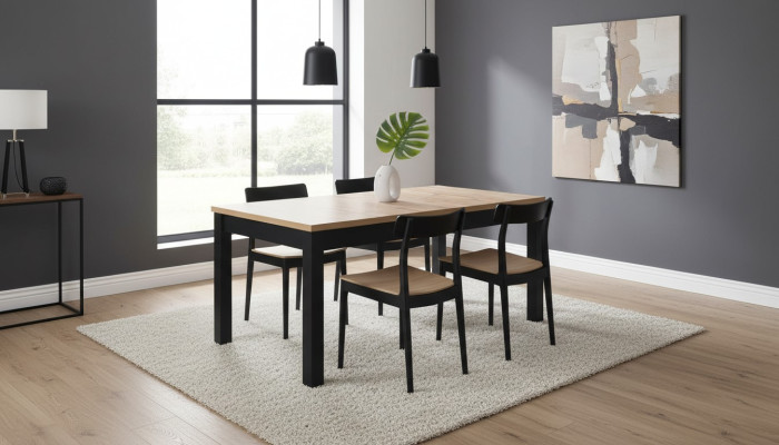 Mesa de comedor estilo moderno Mesa de comedor de lujo Marrón Muebles de madera Sala de estar