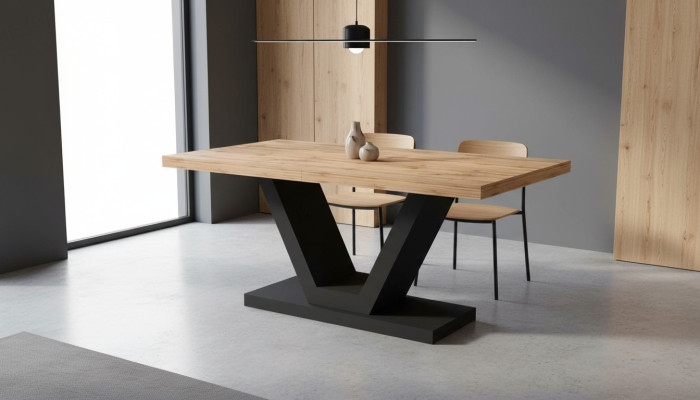Mesa de comedor Mesa de lujo Sala de estar Comedor Madera Diseño Mesas Nueva 160cm