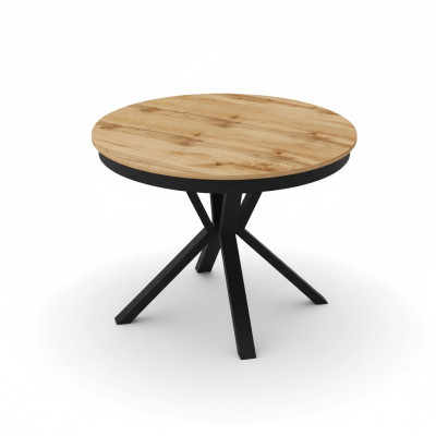 Mesa de comedor de lujo marrón Mesa redonda de diseño de madera para comedor Mesas de 100 cm.
