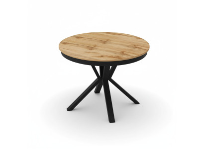 Mesa de comedor de lujo marrón Mesa redonda de diseño de madera para comedor Mesas de 100 cm.