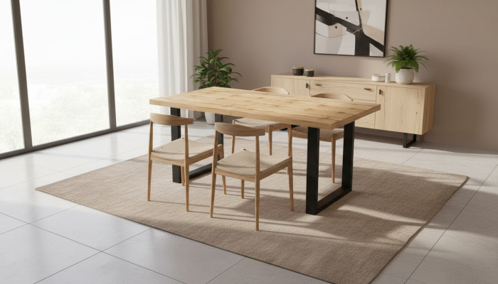 Mesa de comedor Mesa Comedor Sala de estar Muebles Diseño Lujo Moderno Mesas
