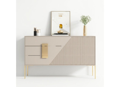 Cómoda Aparador Madera Gris Diseño de Comedor Lujo Moderno Muebles Nuevos