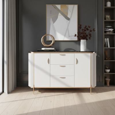 Aparador Cómoda Bufé Madera Moderno Blanco Salón Cómodas Nuevo