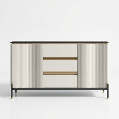 Cómoda blanca, aparador de madera, armario, muebles, mobiliario, lujo, nuevo.