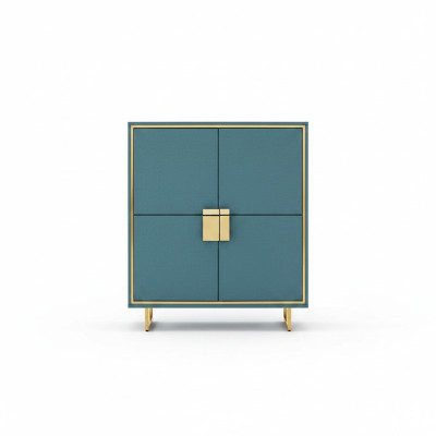 Mueble auxiliar moderno azul para sala de estar, cómoda de lujo con estanterías, mobiliario nuevo.