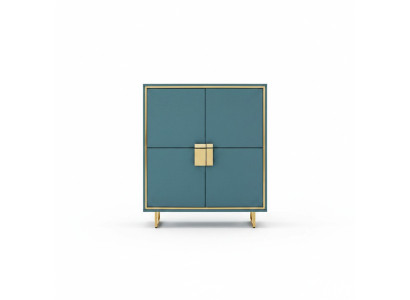 Mueble auxiliar moderno azul para sala de estar, cómoda de lujo con estanterías, mobiliario nuevo.