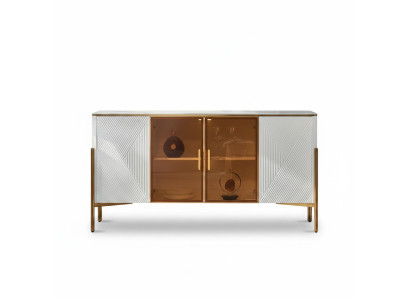 Cómoda Estantes Diseño Sala de estar Muebles Madera Nuevo Aparador Armario