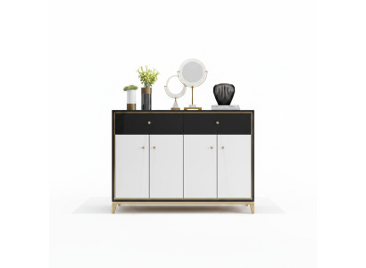 Cómoda Armario Aparador Blanco Moderno Cómodas Comedor Madera Lujo Nuevo