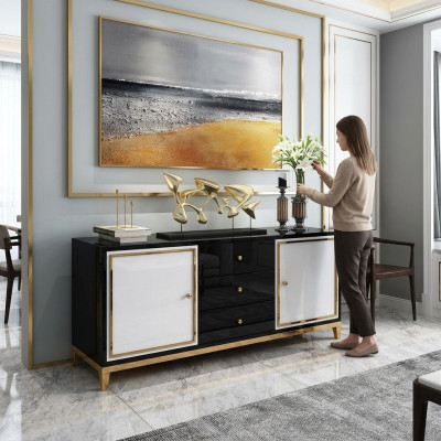 Diseño cómoda aparador de salón moderno de madera nuevo