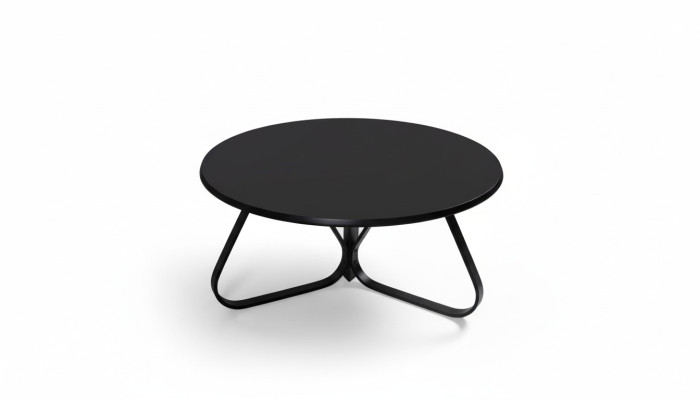 Sala de estar negra, mesa de centro moderna, diseño de interiores, muebles de lujo.