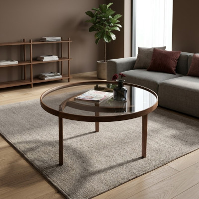 Mesa de centro Salón de lujo Mesa auxiliar Sala de diseñador Mesa de vidrio