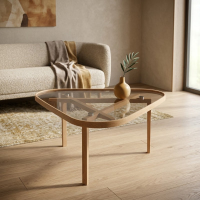 Mesa de café de diseño, mesa de centro, muebles de lujo modernos, mesa de vidrio, mobiliario.