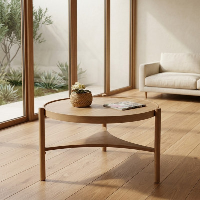Mesa de centro para sala de estar de madera moderna decoración.