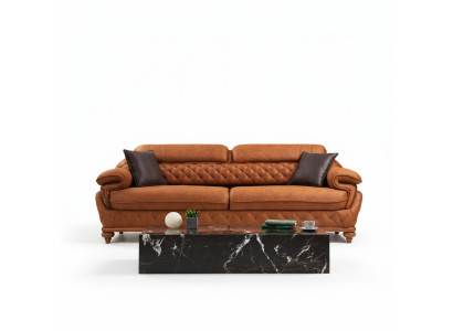 Sofá de tres plazas para la sala de estar Sofá tapizado Diseño moderno Muebles de lujo