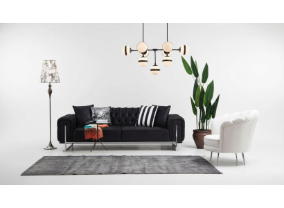 Muebles modernos para la sala de estar completo sofá de tres plazas tapizado sillón
