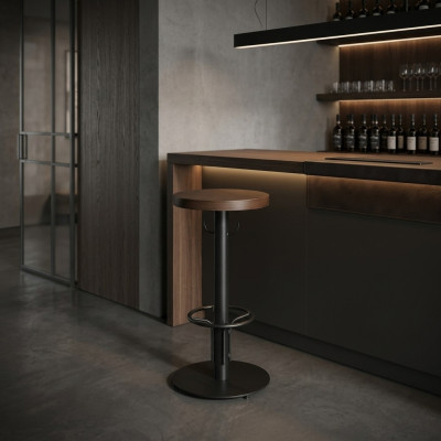 Mesa alta redonda mesa alta moderna de madera marrón muebles nuevos diseño de lujo