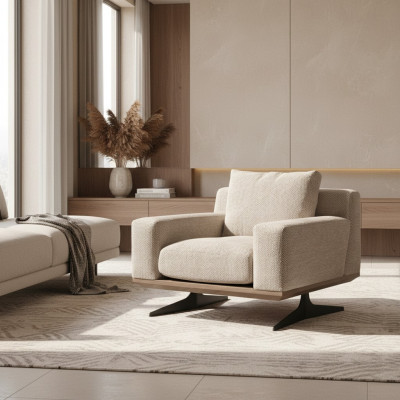 Sala de estar moderna diseño de asiento acolchado sillón de lujo muebles tapizados de lujo.