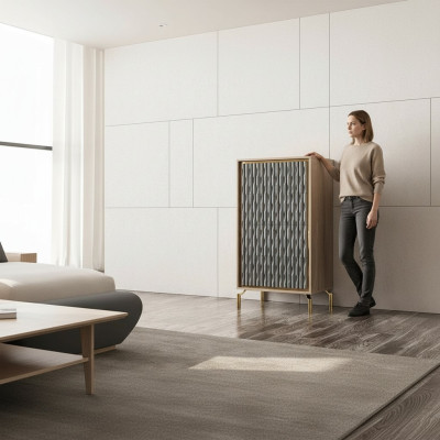 Nueva cómoda de lujo dormitorio diseño moderno armario muebles de madera.