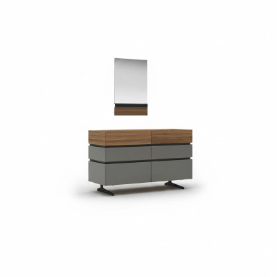Muebles modernos para dormitorio, cómoda de lujo con espejo diseño.