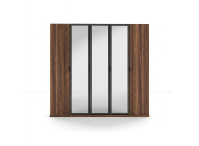 Mueble de dormitorio moderno de diseño marrón de madera.
