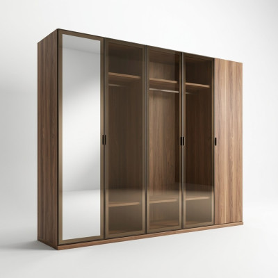 Armario moderno de madera para dormitorio de lujo, nuevo.