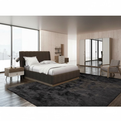 Dormitorio de lujo cama doble 2 mesitas de noche Madera Completo 6 piezas Moderno.
