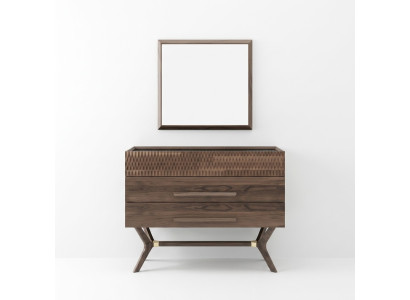 Cómoda de lujo con espejo estilo de dormitorio moderno diseño de armario de madera