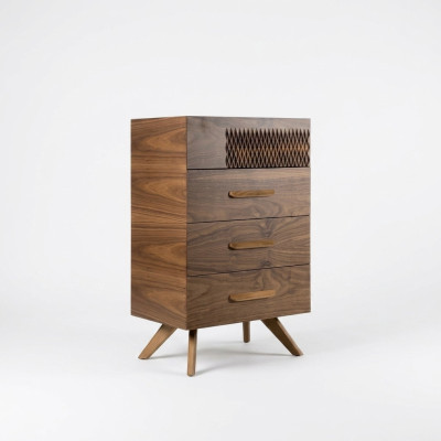Diseño moderno de cómoda de dormitorio en estilo de lujo, armario de madera nuevo mueble.