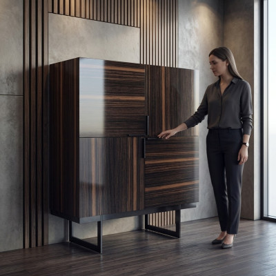 Comedor de lujo cómoda diseño aparador armario de madera muebles modernos
