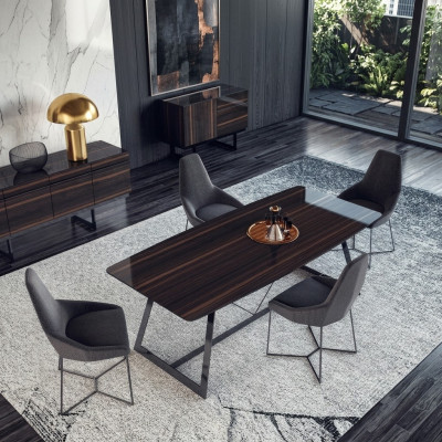 Mesa de comedor de lujo con 4 sillas, juego completo de comedor Nuevo, muebles de diseño moderno de 5 piezas.