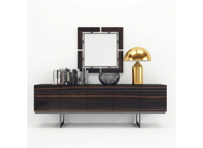 Mueble de comedor de lujo con espejo, diseño moderno completo, cómoda.